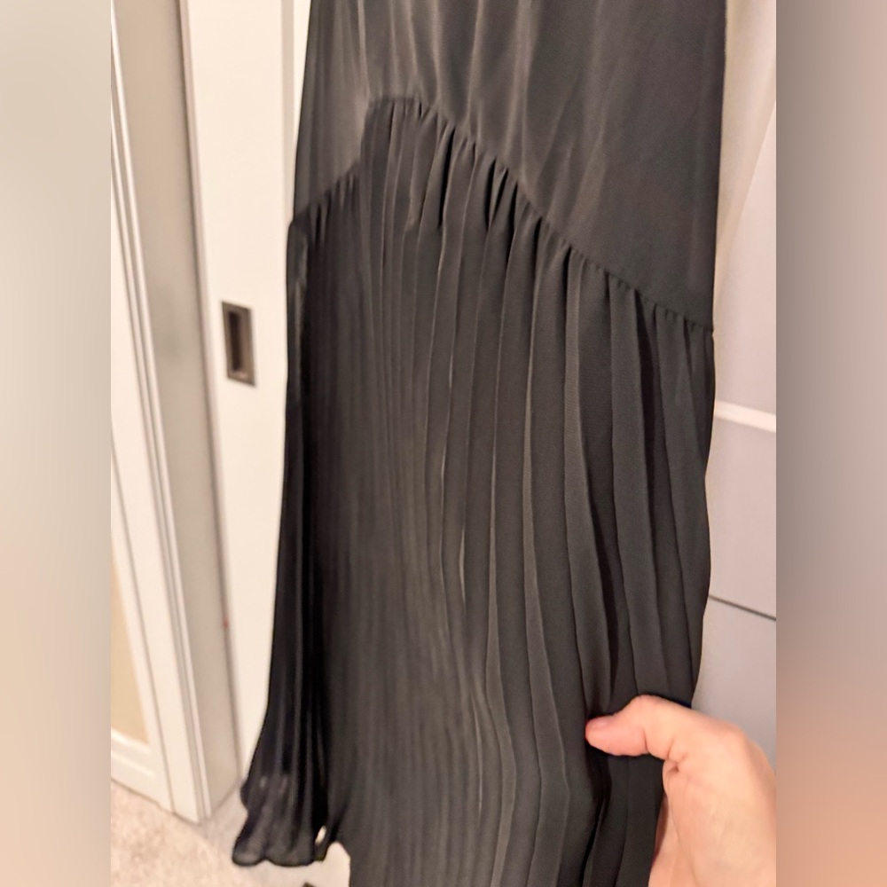 NWOT Lulu's Celebratory Aesthetic Black Pleated Maxi Strapless Dress - Picture 6 of 14